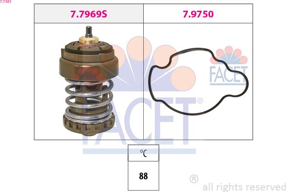 FACET 7.7981 - Termostato, Refrigerante autozon.pro