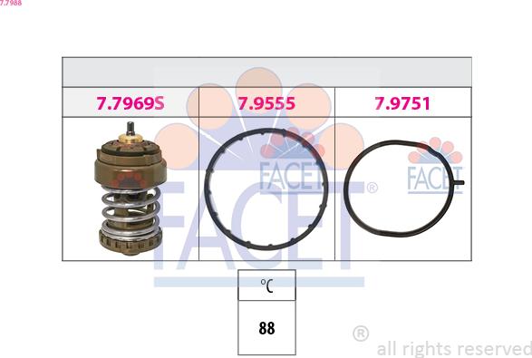 FACET 7.7988 - Termostato, Refrigerante autozon.pro