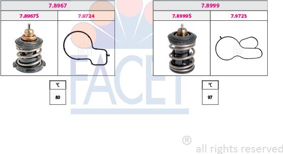 FACET 7.7982KK - Termostato, Refrigerante autozon.pro