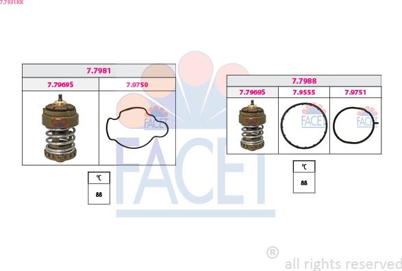 FACET 7.7931KK - Termostato, Refrigerante autozon.pro