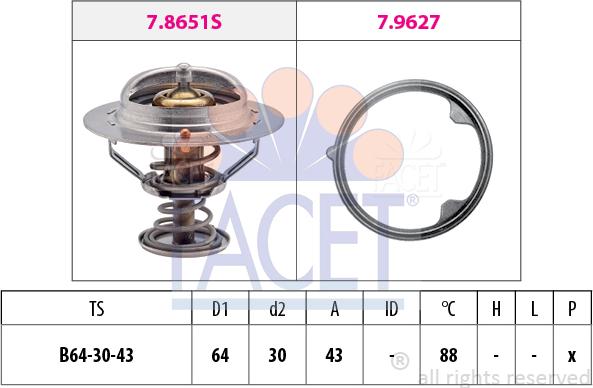 FACET 7.7979 - Termostato, Refrigerante autozon.pro