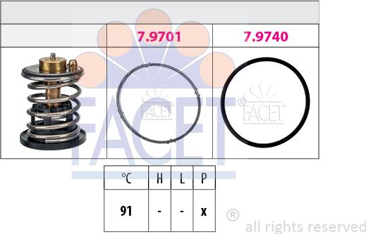 FACET 7.7975 - Termostato, Refrigerante autozon.pro