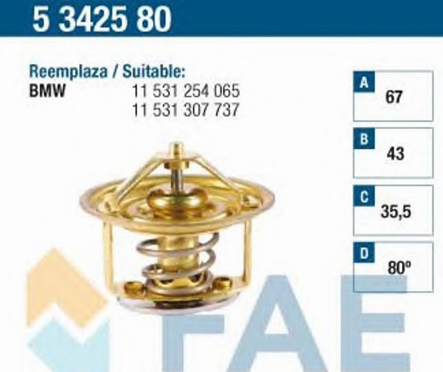 FAE 5342580 - Termostato, Refrigerante autozon.pro