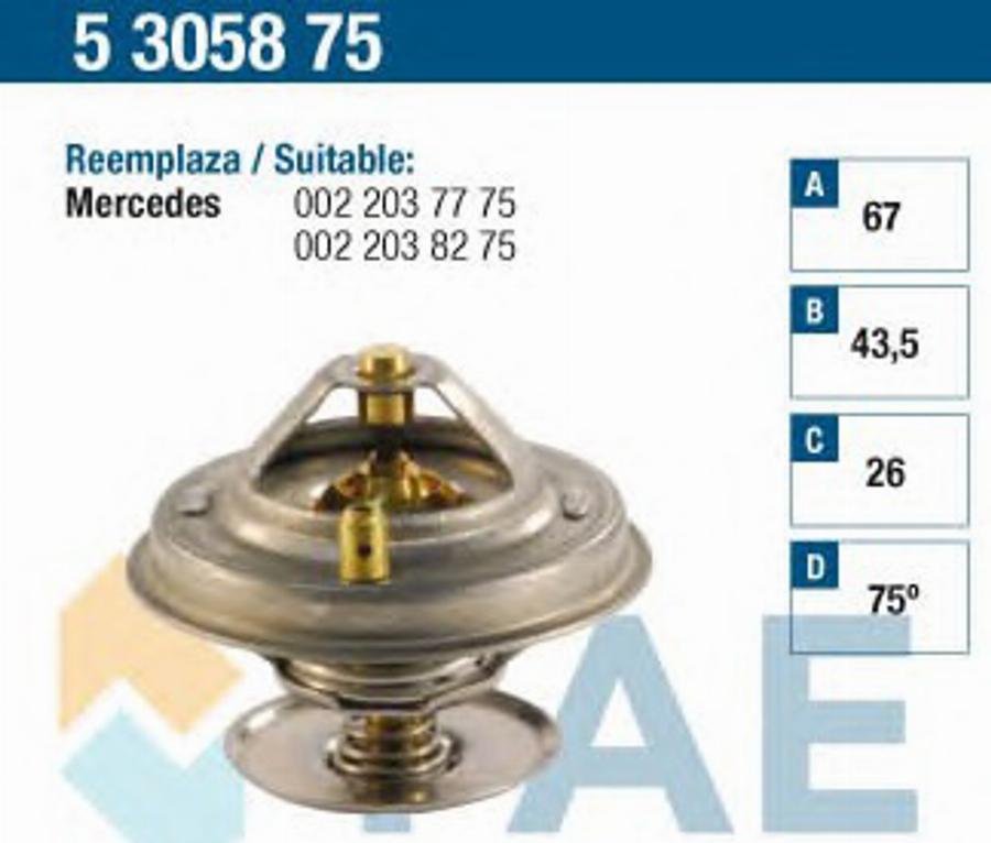 FAE 5305875 - Termostato, Refrigerante autozon.pro