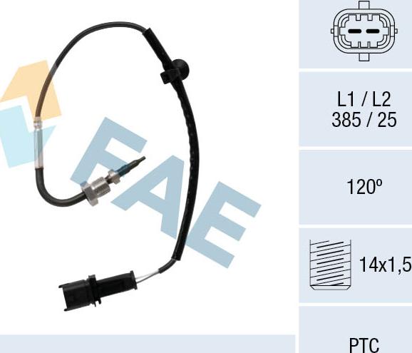 FAE 68096 - Sensore, Temperatura gas scarico autozon.pro