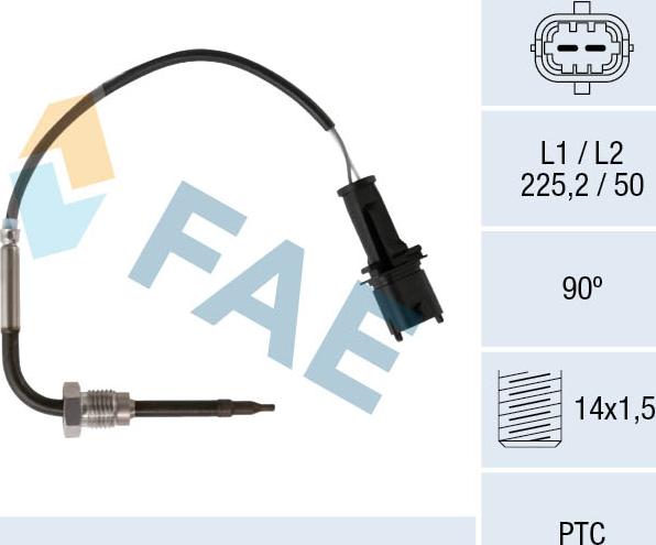 FAE 68091 - Sensore, Temperatura gas scarico autozon.pro