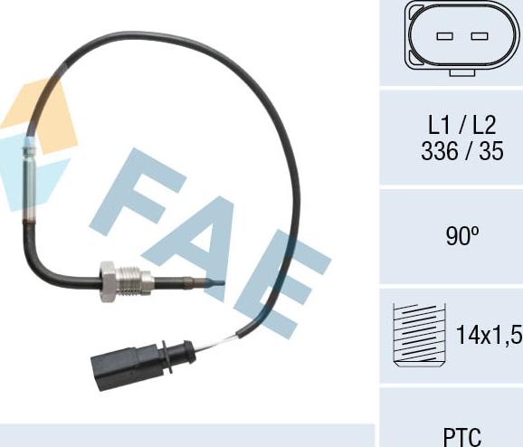 FAE 68097 - Sensore, Temperatura gas scarico autozon.pro