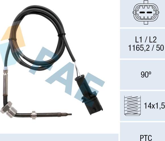 FAE 68044 - Sensore, Temperatura gas scarico autozon.pro