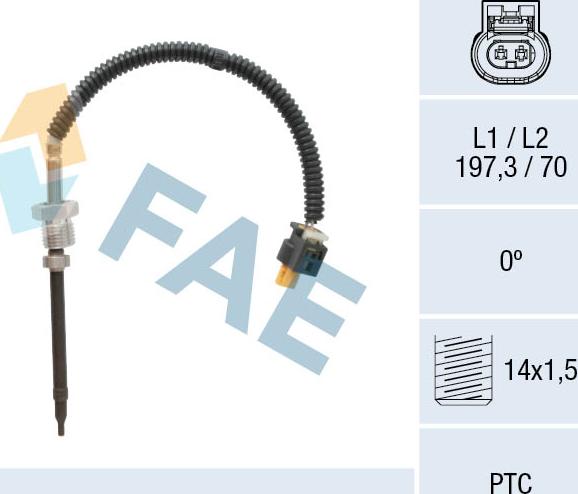 FAE 68043 - Sensore, Temperatura gas scarico autozon.pro