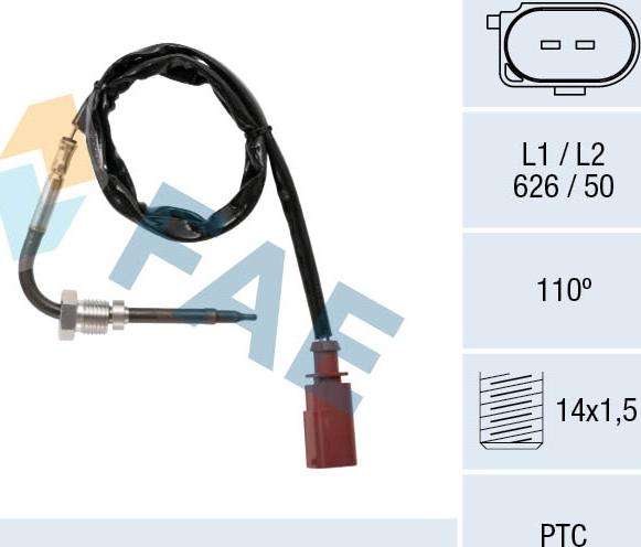 FAE 68042 - Sensore, Temperatura gas scarico autozon.pro