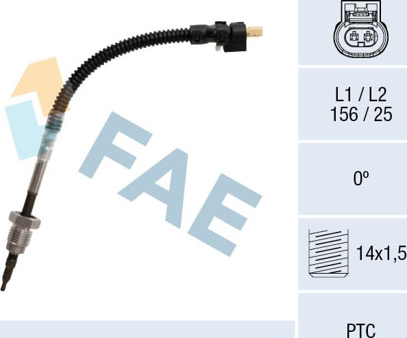 FAE 68051 - Sensore, Temperatura gas scarico autozon.pro