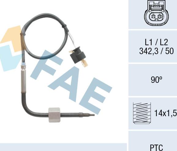 FAE 68004 - Sensore, Temperatura gas scarico autozon.pro