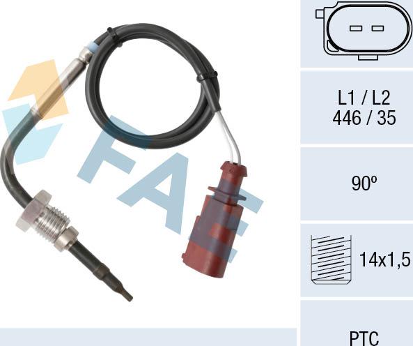 FAE 68011 - Sensore, Temperatura gas scarico autozon.pro