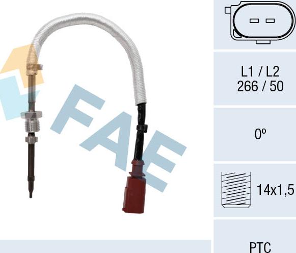 FAE 68083 - Sensore, Temperatura gas scarico autozon.pro