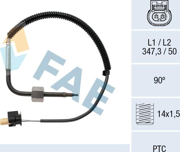 FAE 68029 - Sensore, Temperatura gas scarico autozon.pro