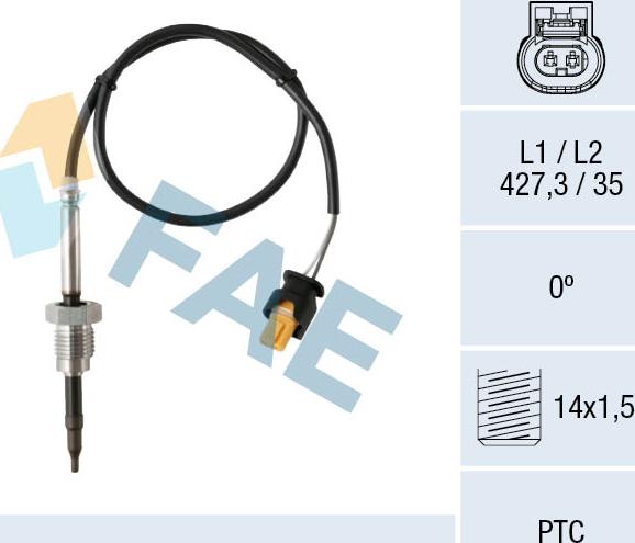 FAE 68023 - Sensore, Temperatura gas scarico autozon.pro