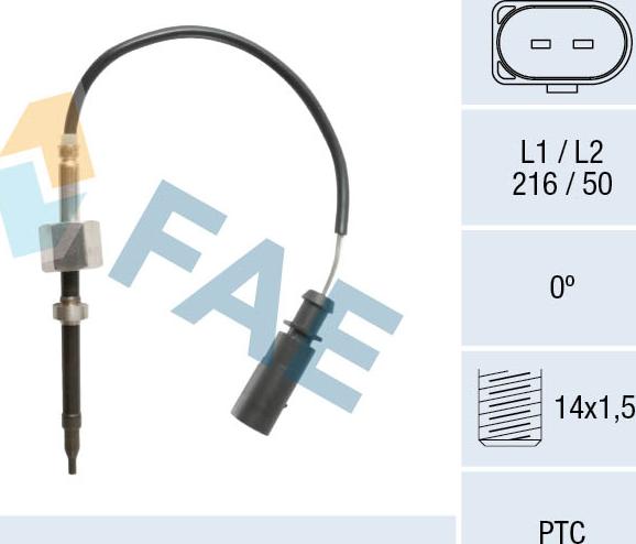 FAE 68105 - Sensore, Temperatura gas scarico autozon.pro