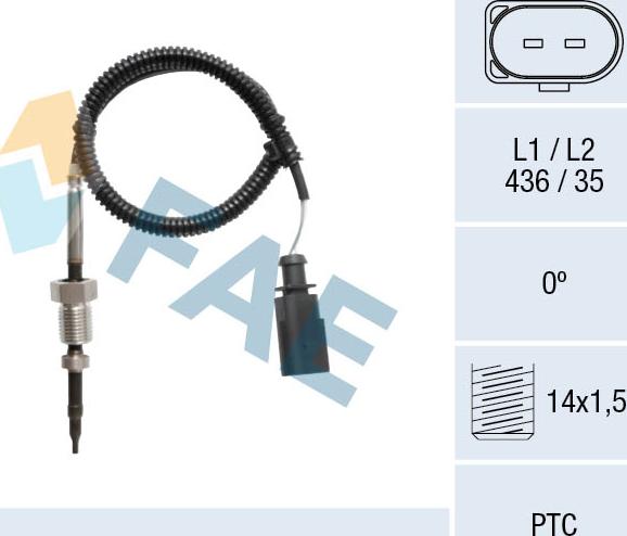 FAE 68108 - Sensore, Temperatura gas scarico autozon.pro