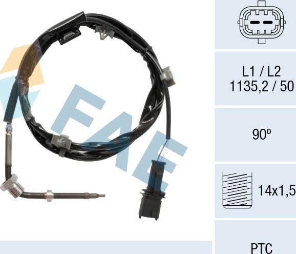 FAE 68133 - Sensore, Temperatura gas scarico autozon.pro