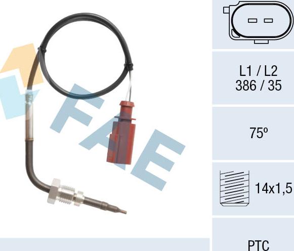 FAE 68121 - Sensore, Temperatura gas scarico autozon.pro