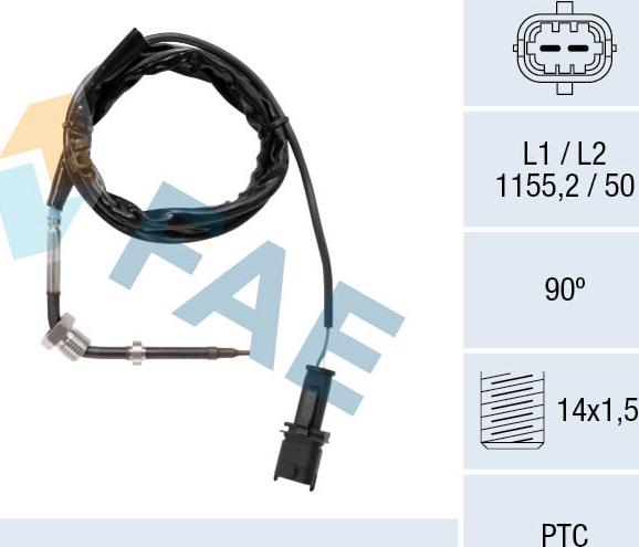 FAE 68123 - Sensore, Temperatura gas scarico autozon.pro