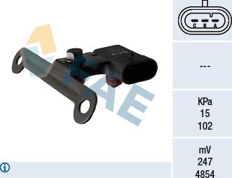 FAE 15121 - Sensore, Pressione collettore d'aspirazione autozon.pro