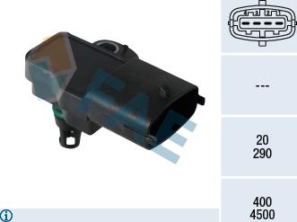 FAE 15174 - Sensore, Pressione collettore d'aspirazione autozon.pro