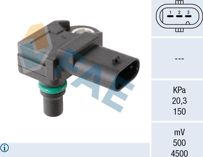 FAE 15266 - Sensore, Pressione collettore d'aspirazione autozon.pro