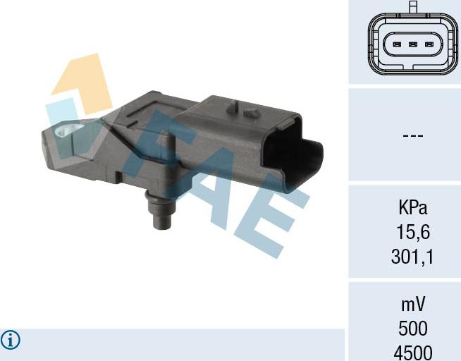 FAE 15270 - Sensore, Pressione collettore d'aspirazione autozon.pro