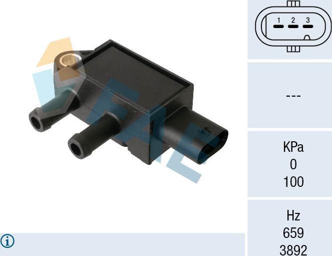 FAE 16159 - Sensore, Pressione gas scarico autozon.pro