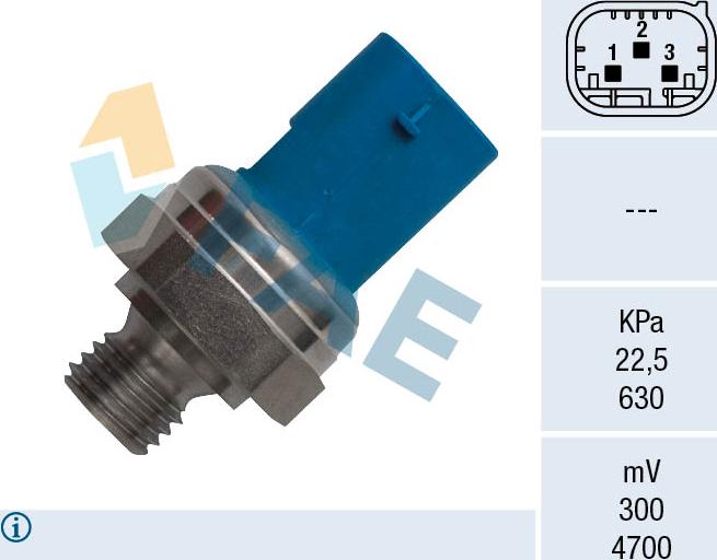 FAE 16158 - Sensore, Pressione gas scarico autozon.pro