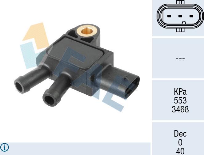 FAE 16164 - Sensore, Pressione gas scarico autozon.pro