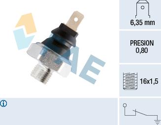 FAE 11630 - Sensore, Pressione olio autozon.pro