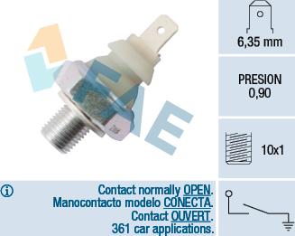 FAE 12930 - Sensore, Pressione olio autozon.pro