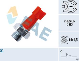 FAE 12431 - Sensore, Pressione olio autozon.pro