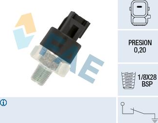 FAE 12550 - Sensore, Pressione olio autozon.pro