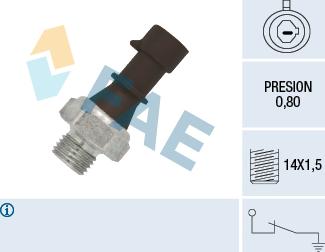 FAE 12570 - Sensore, Pressione olio autozon.pro