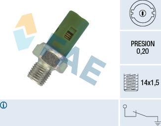 FAE 12630 - Sensore, Pressione olio autozon.pro