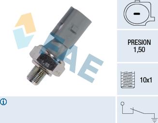 FAE 12840 - Sensore, Pressione olio autozon.pro