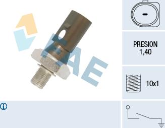 FAE 12880 - Sensore, Pressione olio autozon.pro