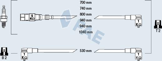 FAE 85070 - Kit cavi accensione autozon.pro