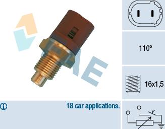 FAE 34450 - Sensore, Temperatura refrigerante autozon.pro