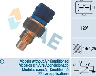 FAE 34460 - Sensore, Temperatura refrigerante autozon.pro