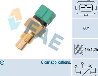 FAE 34425 - Sensore, Temperatura refrigerante autozon.pro