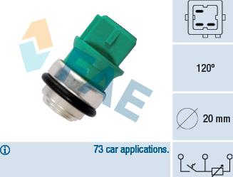 FAE 34350 - Sensore, Temperatura refrigerante autozon.pro