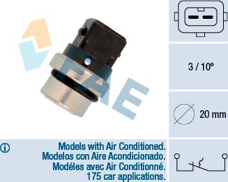 FAE 35650 - Sensore, Temperatura refrigerante autozon.pro