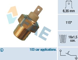 FAE 35070 - Sensore, Temperatura refrigerante autozon.pro