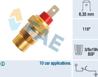 FAE 35102 - Sensore, Temperatura refrigerante autozon.pro