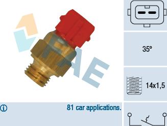 FAE 35871 - Sensore, Temperatura refrigerante autozon.pro