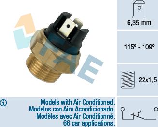 FAE 36280 - Termocontatto, Ventola radiatore autozon.pro